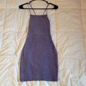 This is a beautiful, never worn extra small sparkly purple dress.